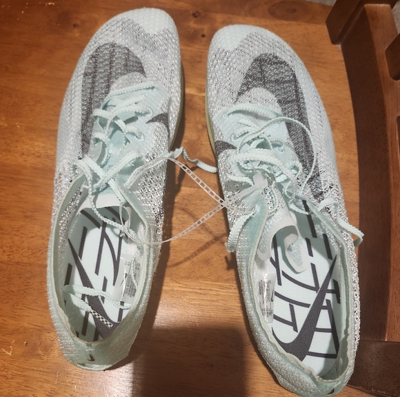 NEW NIKE AIR ZOOM VICTORY TRACK & FIELD DISTANCE SPIKES Mint Form Volt size 13 - Picture 2 of 4